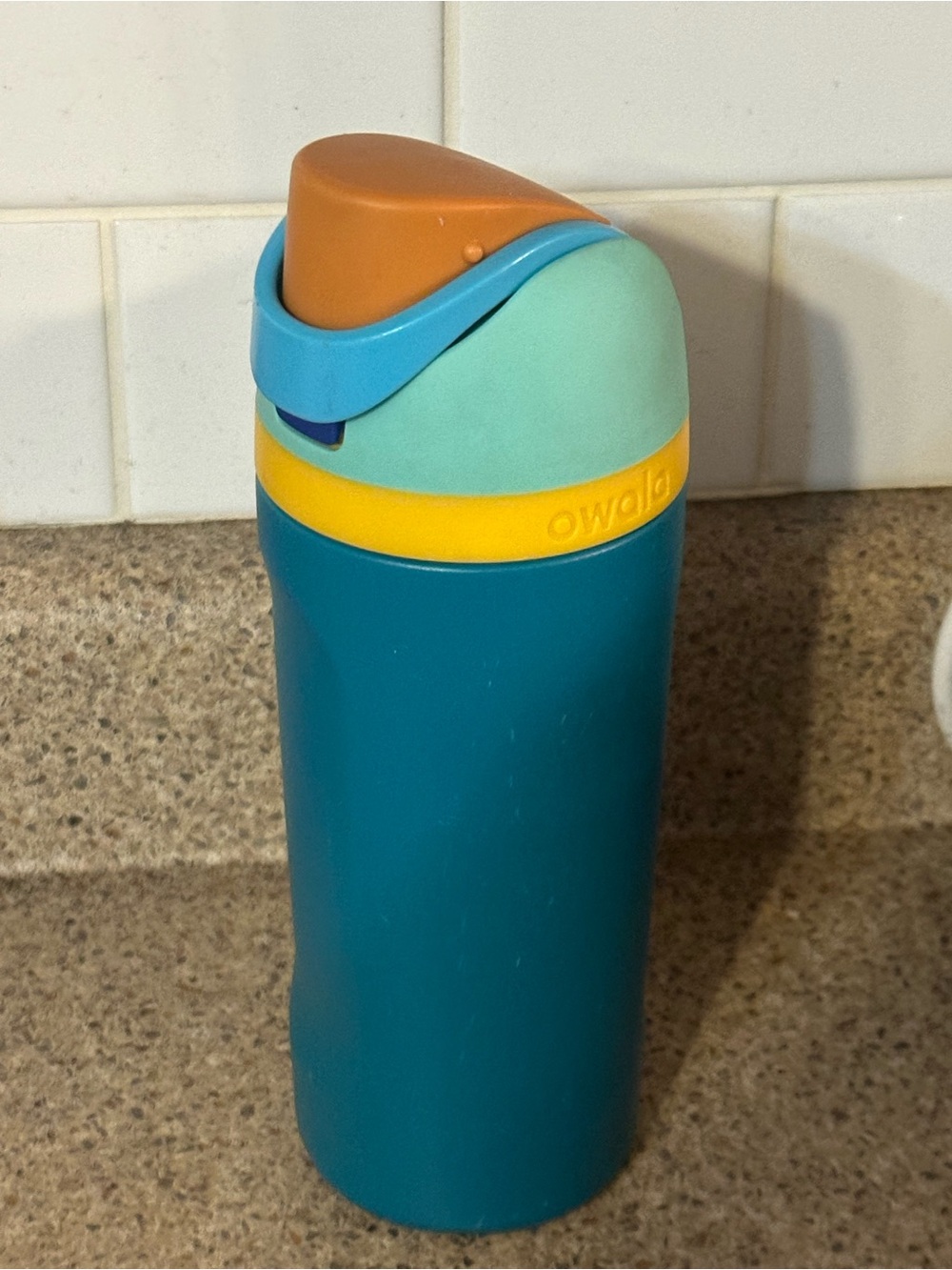 Owala Teal Travel Bottle with Colorblock Lid 16oz